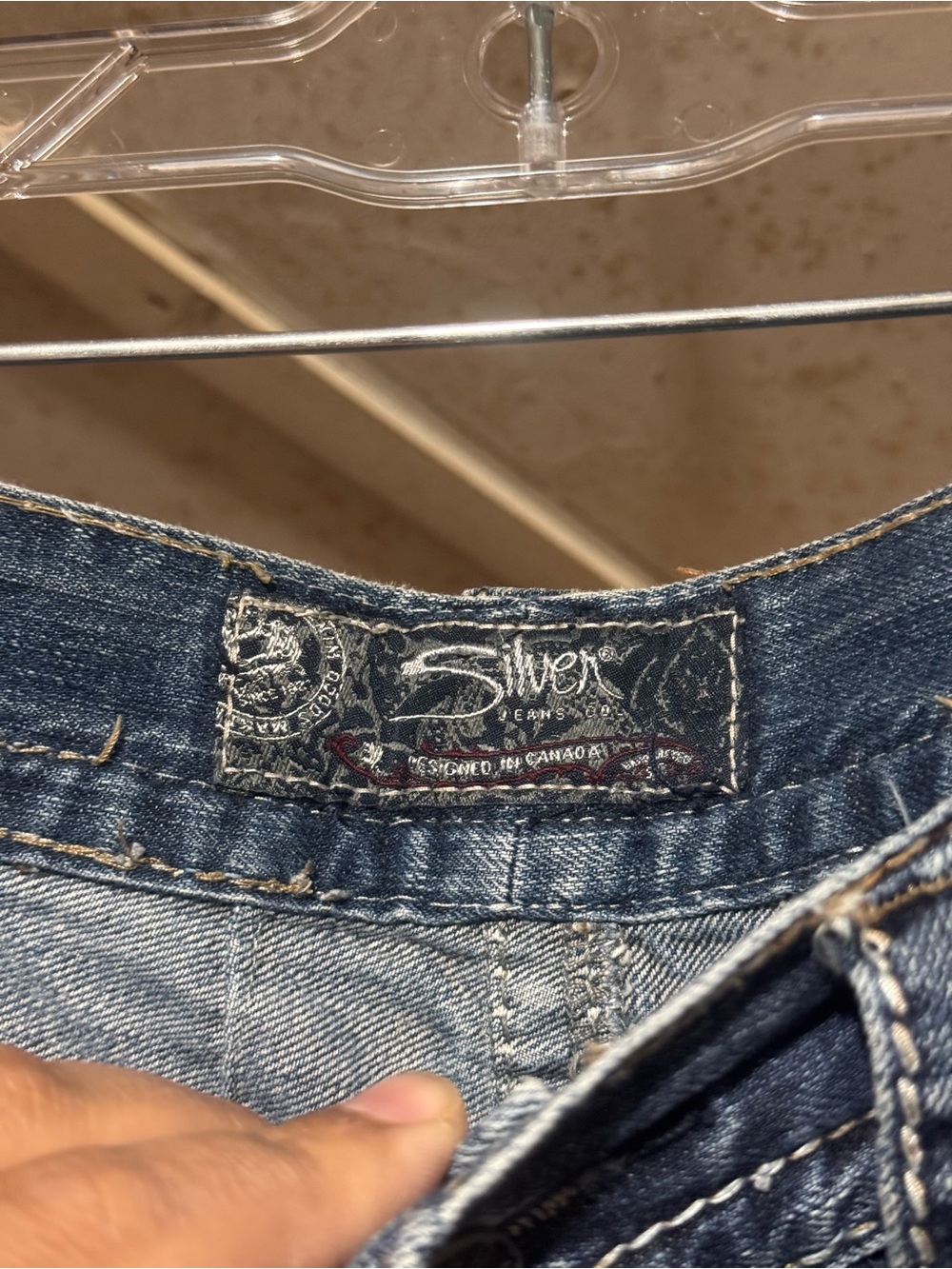 Silver Jeans Co Zac Flap Mens 33x32 Blue Bootcut Pockets Embroidered Western Y2K - Picture 5 of 11